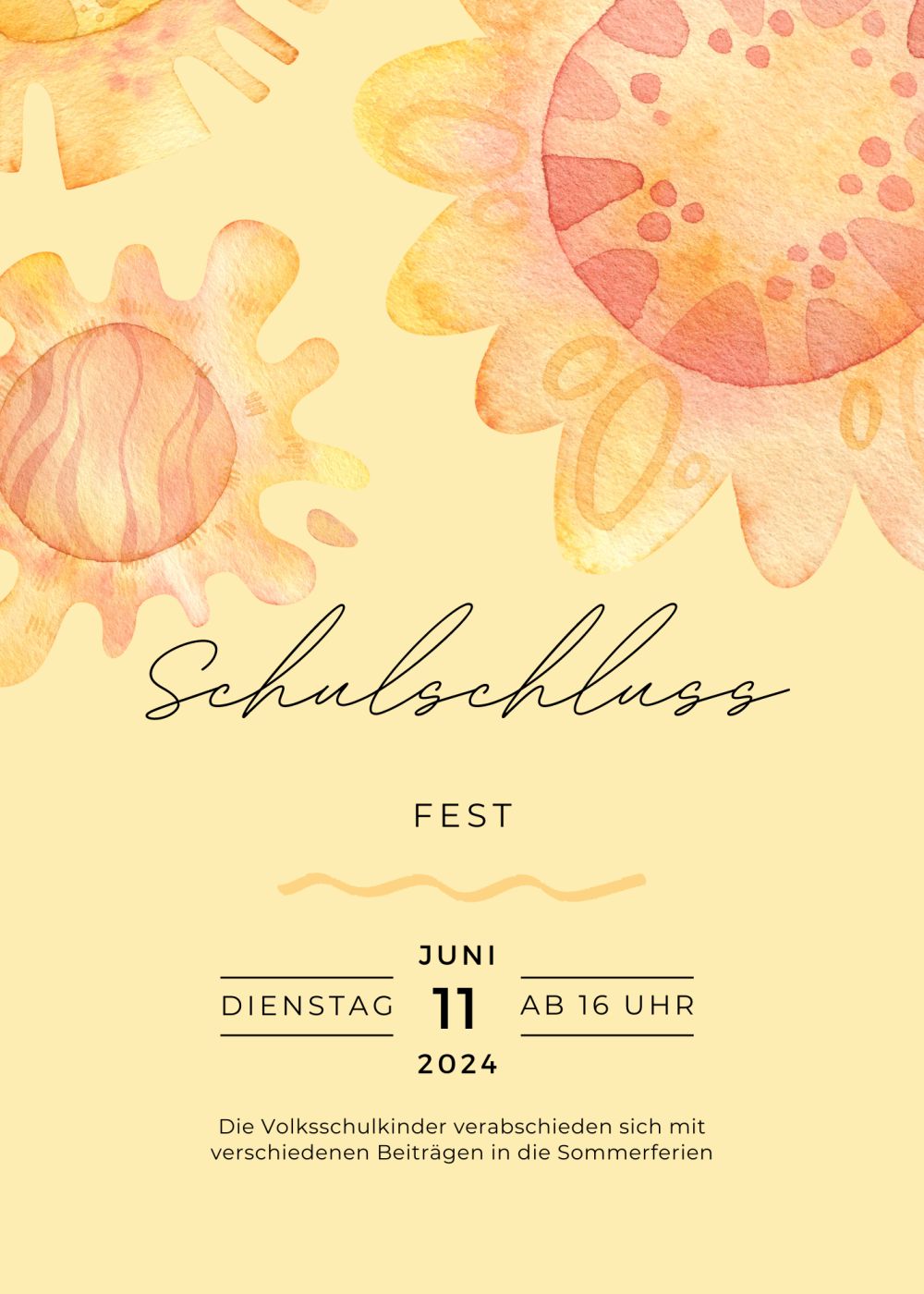 Schulschlussfest Plakat 24